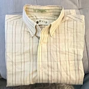 Orvis Button Down‎ Striped Shirt Mens Sz Med Business Casual